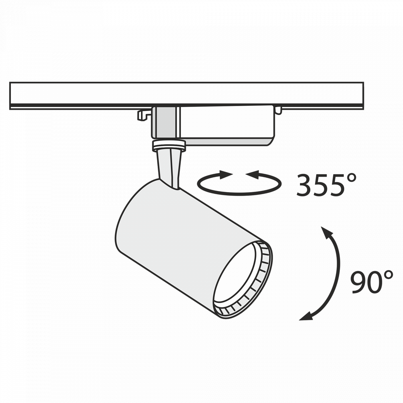 Трековый светильник белый TR003-12W3K TECHNICAL SINGLE PHASE TRACK SYSTEM 00-3956201 Белый  - Вид №6