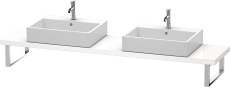 XL101C08585 Консоль для накладной и встраиваемой сверху раковины компакт, Толщина консоли 45 мм X-Large #XL101C 480 мм Белый глянцевый лак Duravit - Вид №1
