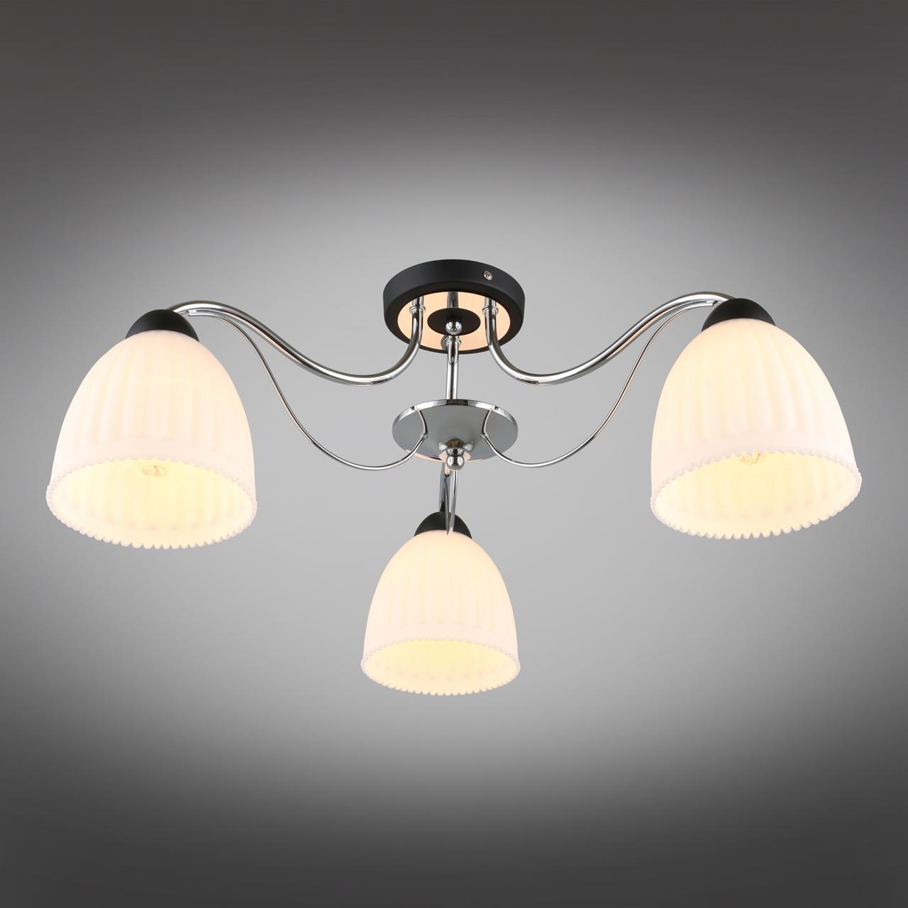 Потолочная люстра Omnilux Fiesole OML-65707-03 OMNILUX FIESOLE 328308 Белый;хром  - Вид №2