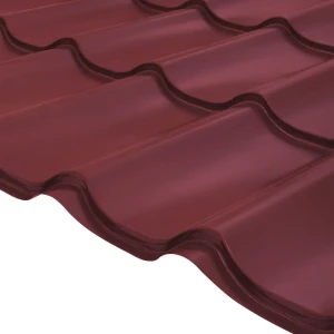 Металлочерепица 0.5 мм 2250x1180 мм RAL 3005 красный