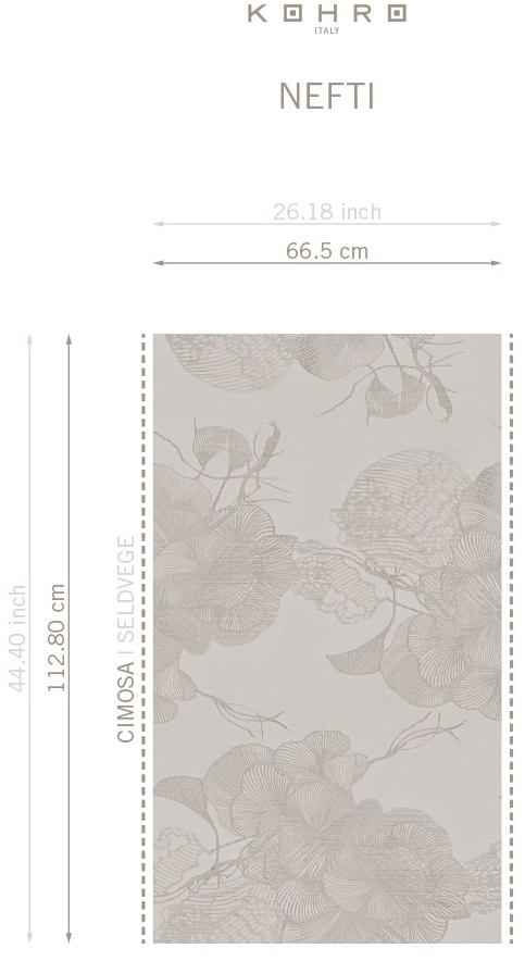 KOHRO Моющаяся хлопковая ткань A gong on the river K0064737  - Вид №8