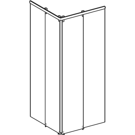558.209.00.1 Квадратный передний элемент Porsgrund Showerama 10-5 Geberit  - Вид №1