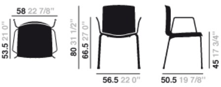 arper Стул складной с подлокотниками Catifa 46 sun-id-1467241 - Вид №4