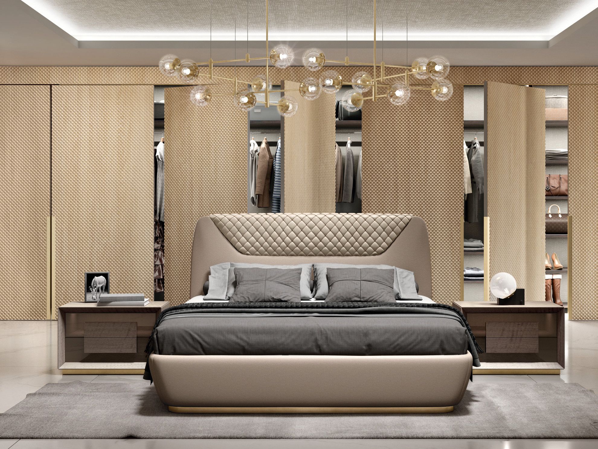 Кровать с мягким изголовьем Grilli ARCH-00093298 - Вид №1