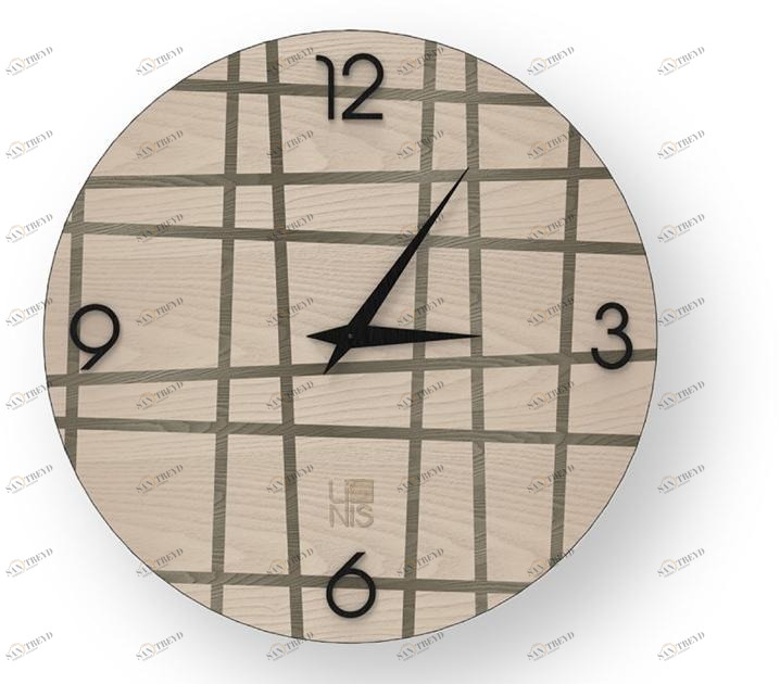 LIGNIS® Настенные часы из инкрустированного дерева Dolcevita lines 10.031 / 10.109