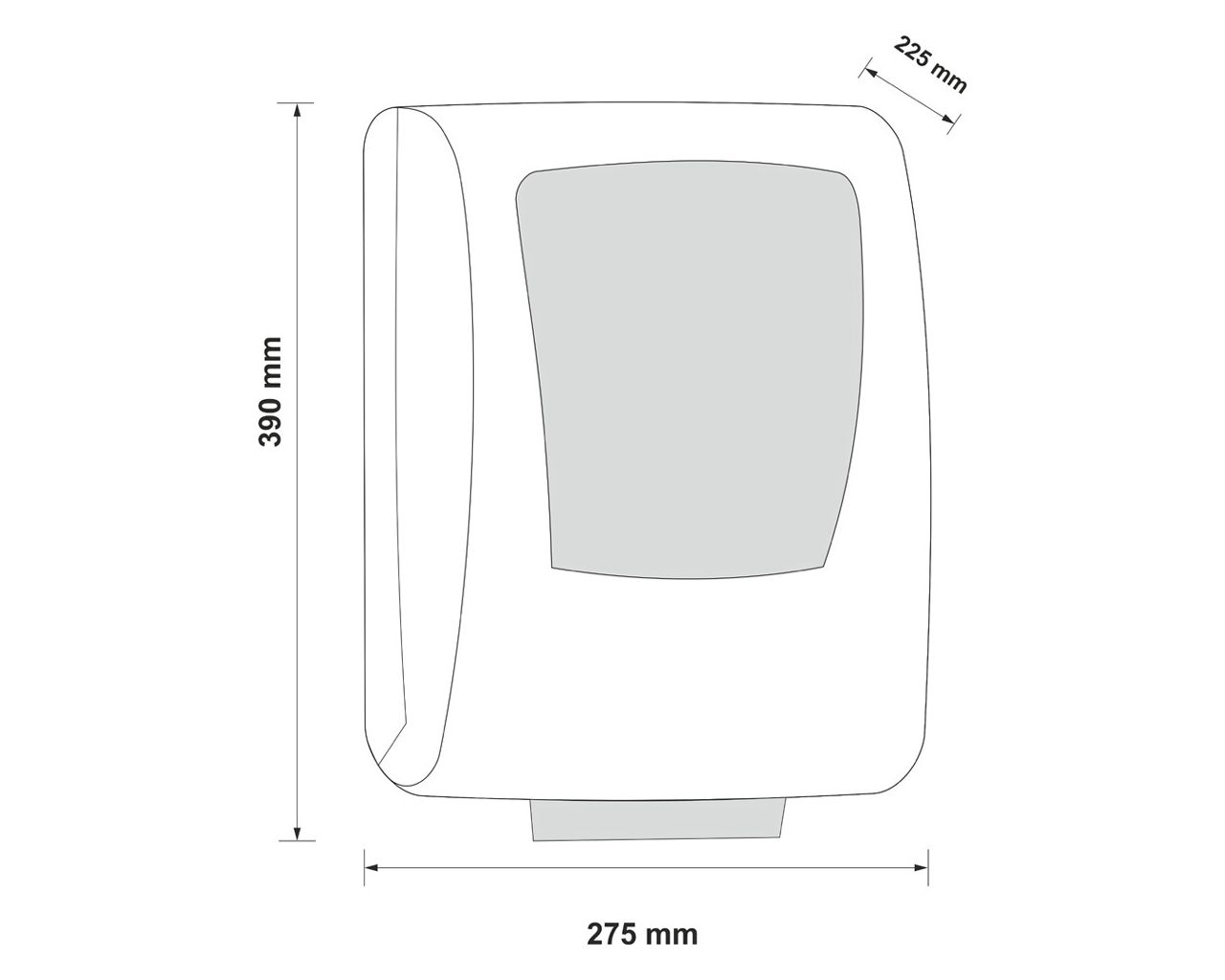 CAC501 AMADEUS SILKY BLACK автоматический диспенсер для бумажных полотенец в рулонах Merida  - Вид №1