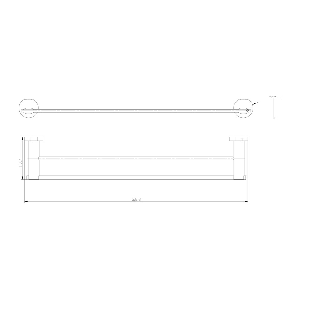 R53909 Полотенцедержатель двойной Raiber  - Вид №1