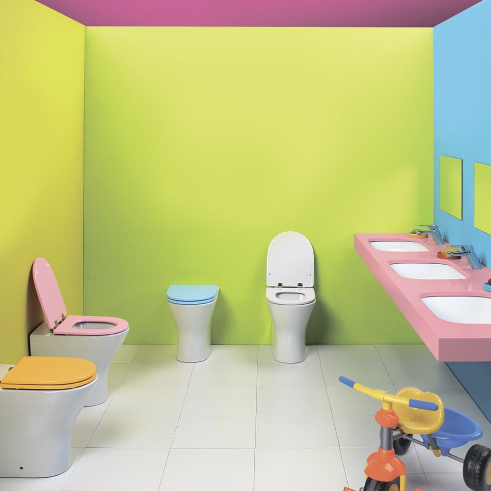 Набор Sanitana приставной INFANTIL: чаша BTW + крышка синяя S10013123300000;S80007332907600 - Вид №3