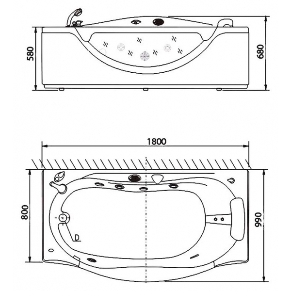 A-0952 Ванна Appollo A Santreyd - Вид №1