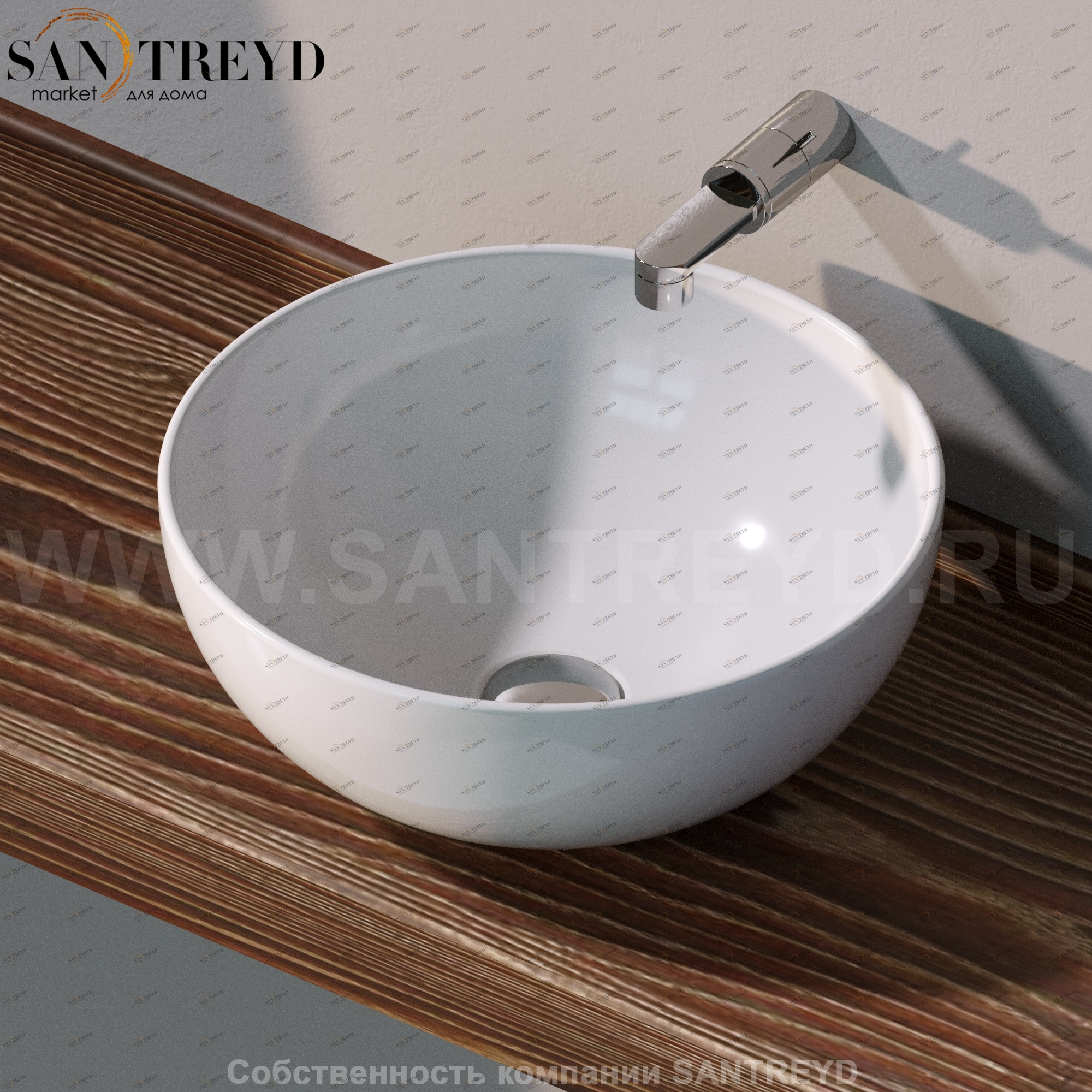 AP40A9016 Накладная раковина на столешницу  круглая Ceramica Flaminia App