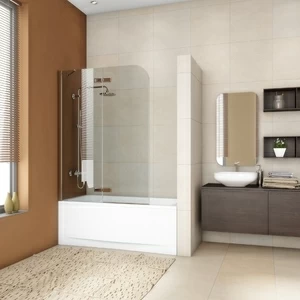 Шторка на ванну 100x160 GV-862AP прозрачное стекло 6 мм GUTEWETTER TREND PEARL