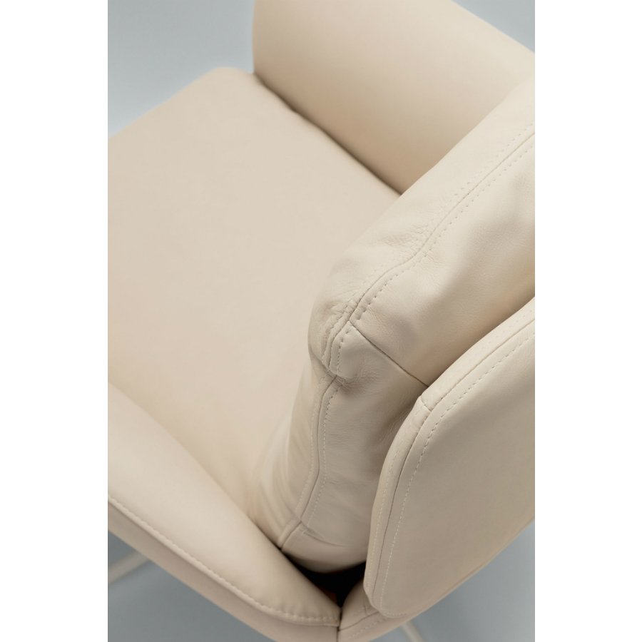 Кресло Amy, кожаное, молочное Sits S1791 - Вид №6