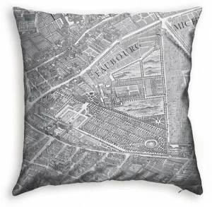Koziel Квадратная подушка из полиэстера Turgot map of paris 9997-83
