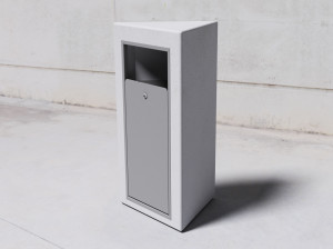 Наружные волокнистые бетонные стойки для мусора