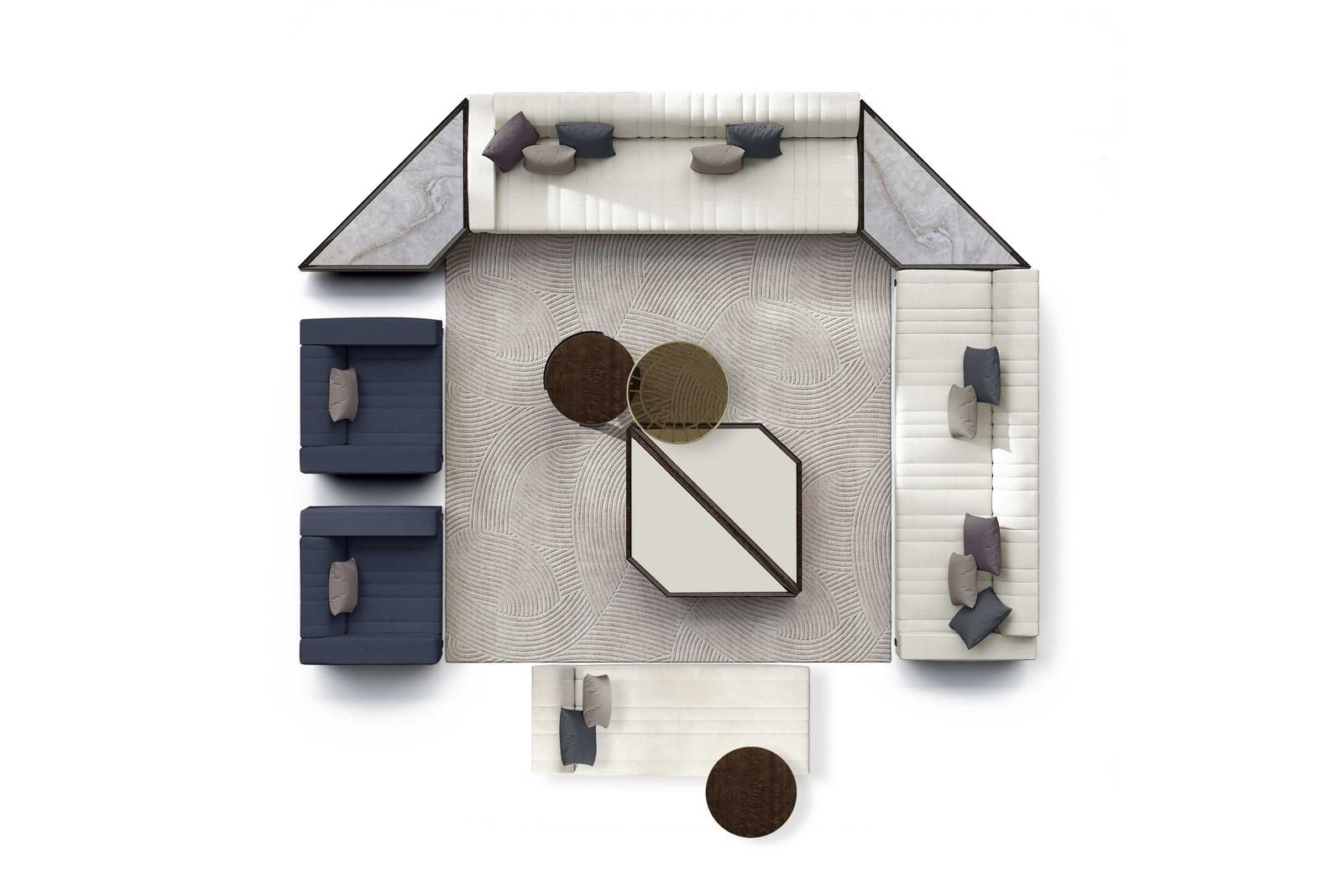 Угловой диван из ткани Capital Collection ARCH-00073727 - Вид №1