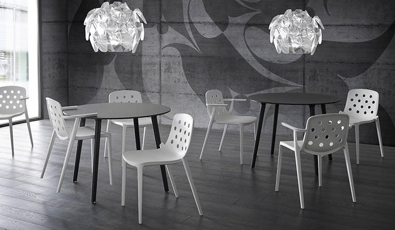 GABER Штабелируемый стул из технополимера с подлокотниками  381/a  - Вид №1