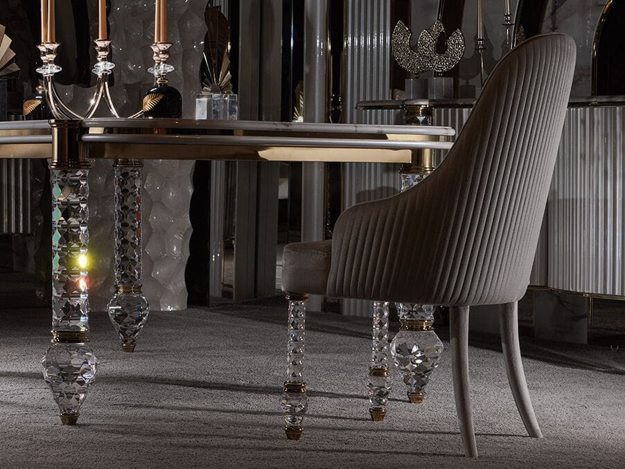 Мягкий стул из ткани Zebrano Velovis ARCH-00019139