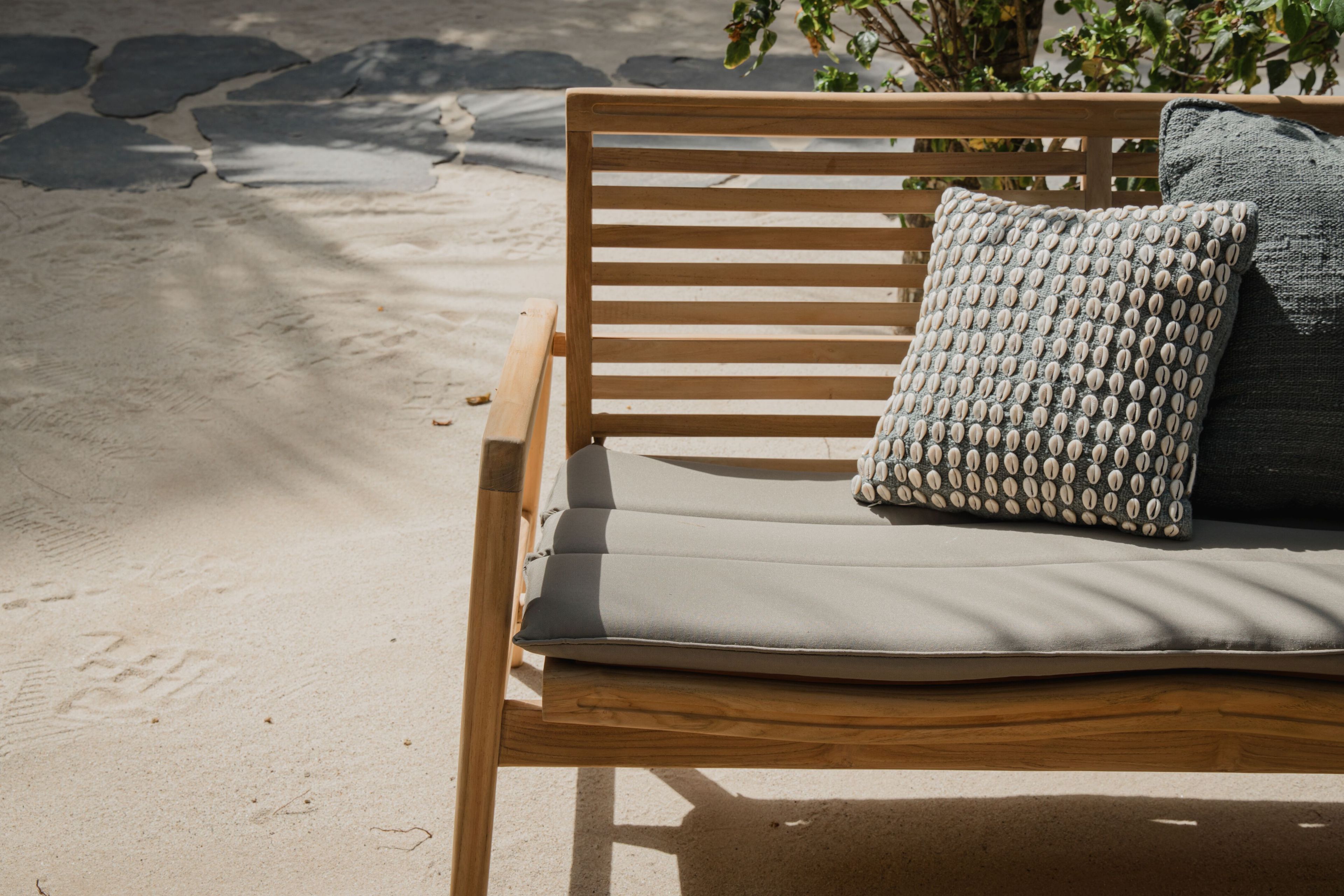 Садовая скамейка из тикового дерева со спинкой cbdesign ралли ARCH-00130565 - Вид №7