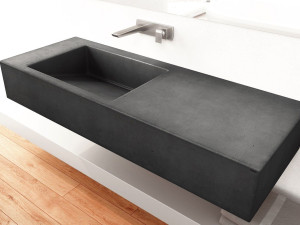 Бетонный одиночный подвесной умывальник