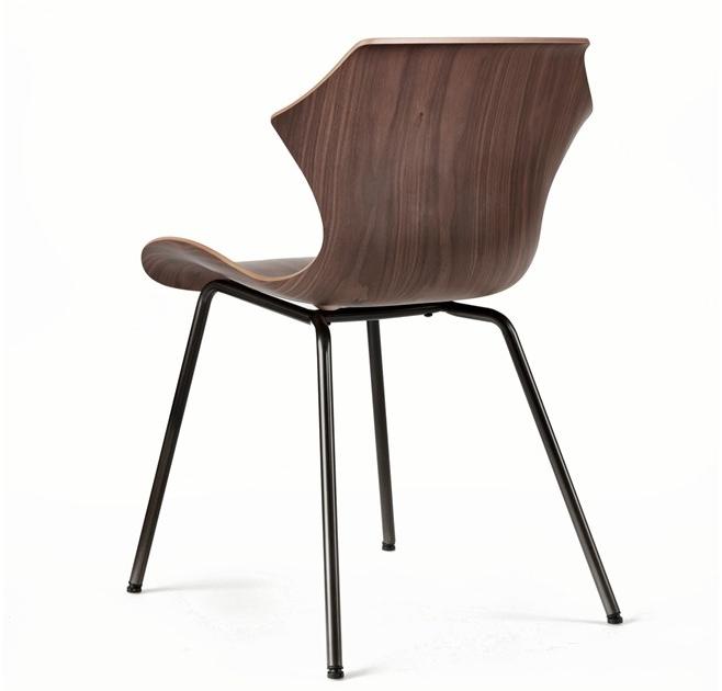 BassamFellows Стул из стали и дерева Petal Cb-29m - Вид №3