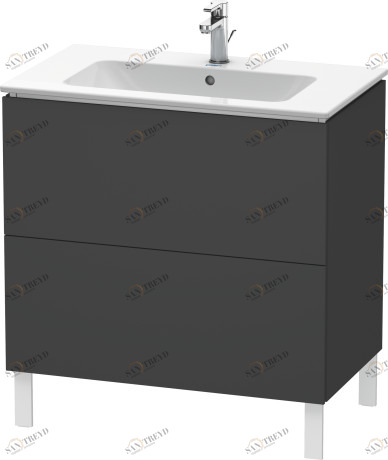 LC662604949 L-Cube Тумбочка напольная Графит матовый, декор Duravit