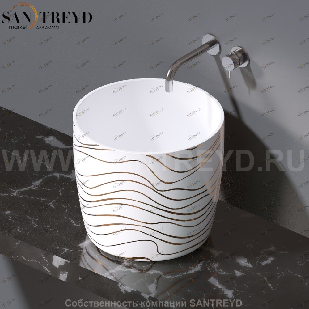 L106.410G Накладная раковина на столешницу  овальная A. e T. Italia PILLAR AeT ITALIA