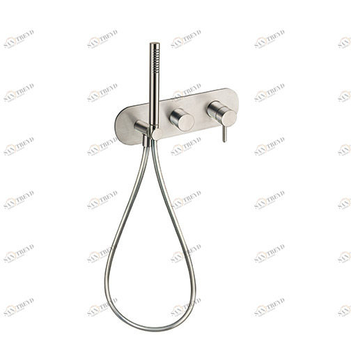 CRIIX602 Внешние части смесителя для ванны и душа для CRICS100 (правая сторона) - CRICS101 (левая сторона) с переключателем на 2 выпускных отверстия, ручным душем с защитой от известкового налета, гибким шлангом LONG LIFE Cristina Rubinetterie 