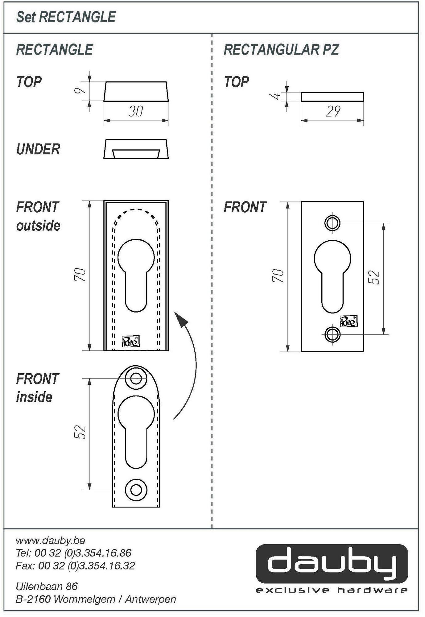 Dauby Прямоугольная насадка Pure® 14827 - Вид №1