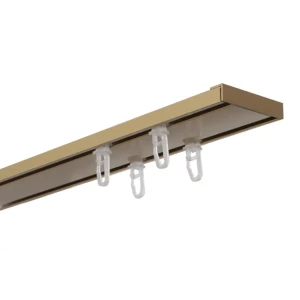 Карниз двухрядный Арт-декор Atlant 160 см алюминий цвет золото