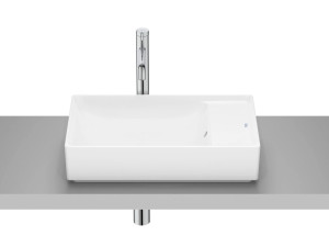 Керамическая прямоугольная столешница с переливом