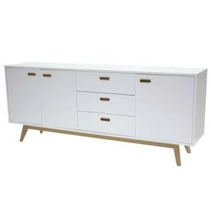 Сервант Tenzo Bess, 82х200х43 см, дуб, белый