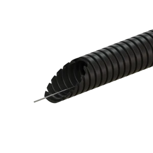 Труба гофрированная Экопласт D25 мм 25 м ПНД легкая с протяжкой цвет черный