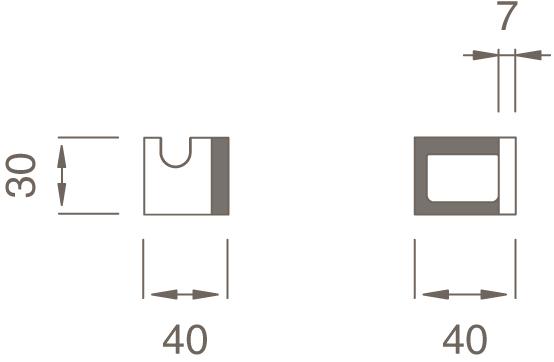 Ceadesign Крючок для полотенца из нержавеющей стали Duet - accessori Det 80 - Вид №2