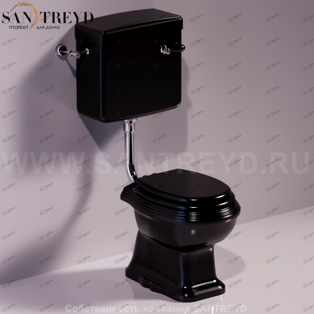 AR812BNERO Бачок для унитаза Черный Simas Arcade Италия