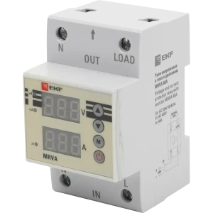 Реле напряжения и тока EKF MRVA 40A с дисплеем