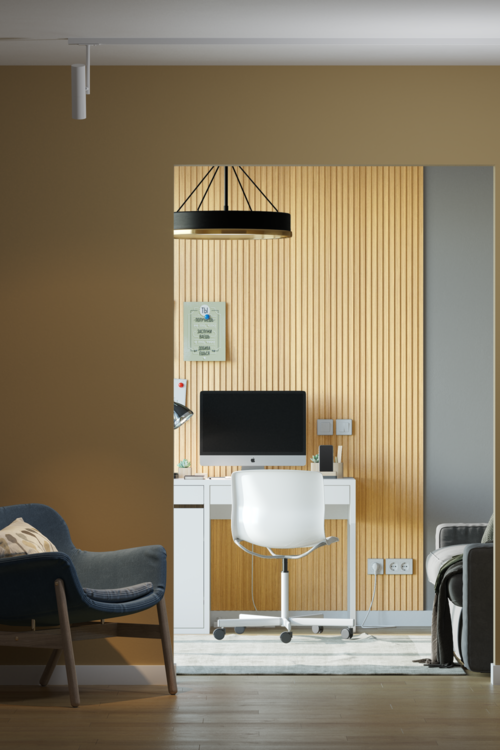 Стеновая 3D панель из реек  AP122505.93 HANNAHHOLZ  - Вид №2