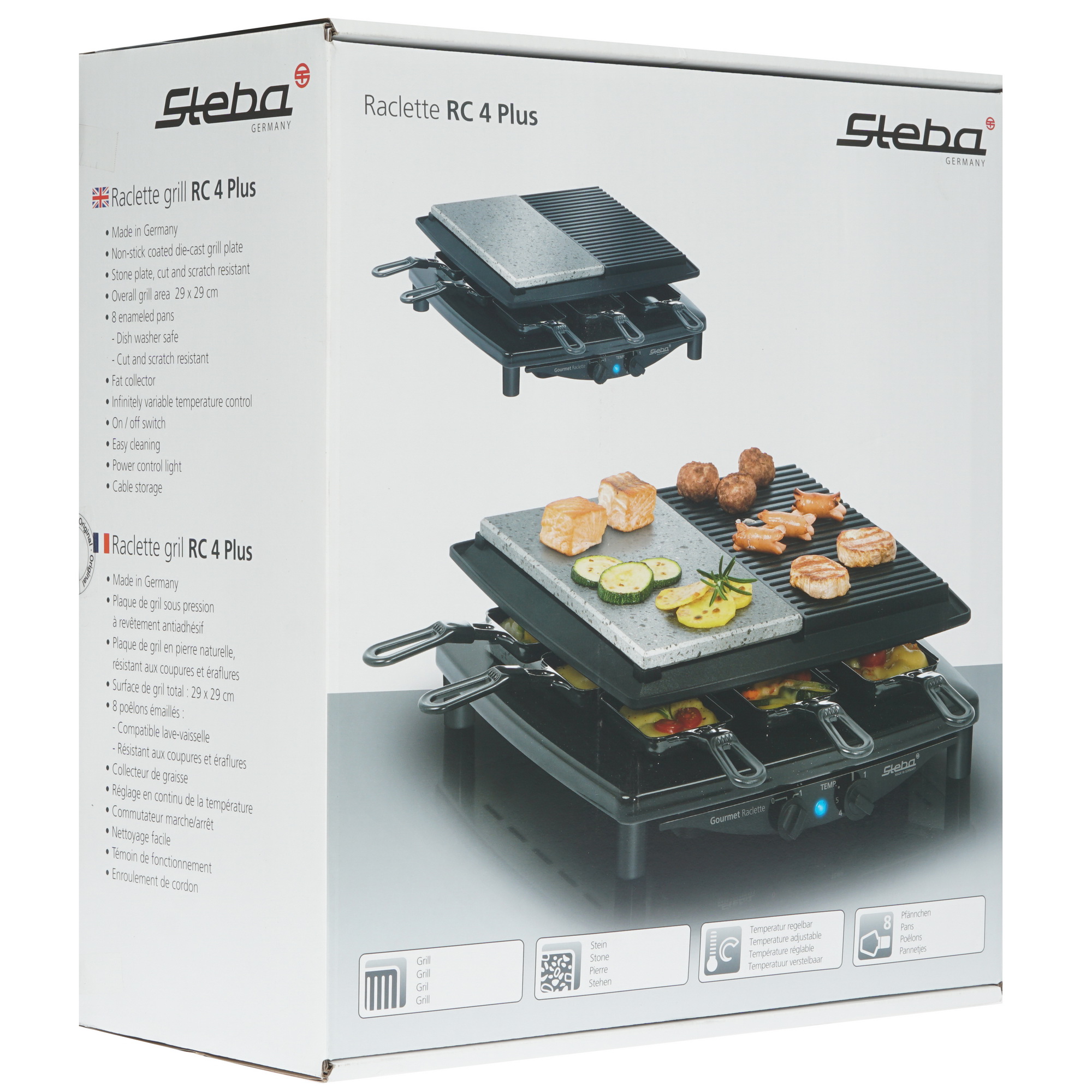 8117375 Раклетница Steba RC 4 Plus DELUX Chrome серебристый STDN-0037588 - Вид №8