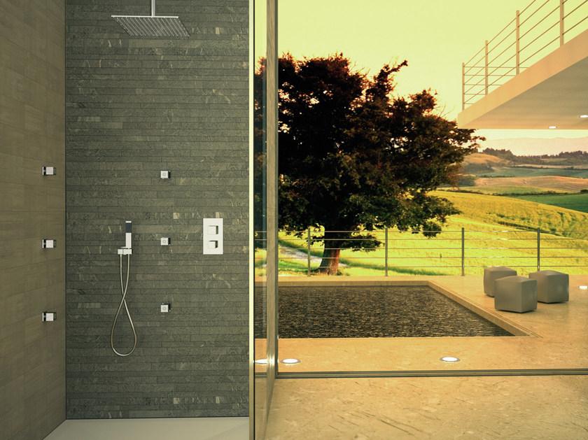 Remer Rubinetterie Термостатический смеситель для душа с переключателем на 5 положений Qubika thermo Qt 95 - Вид №1