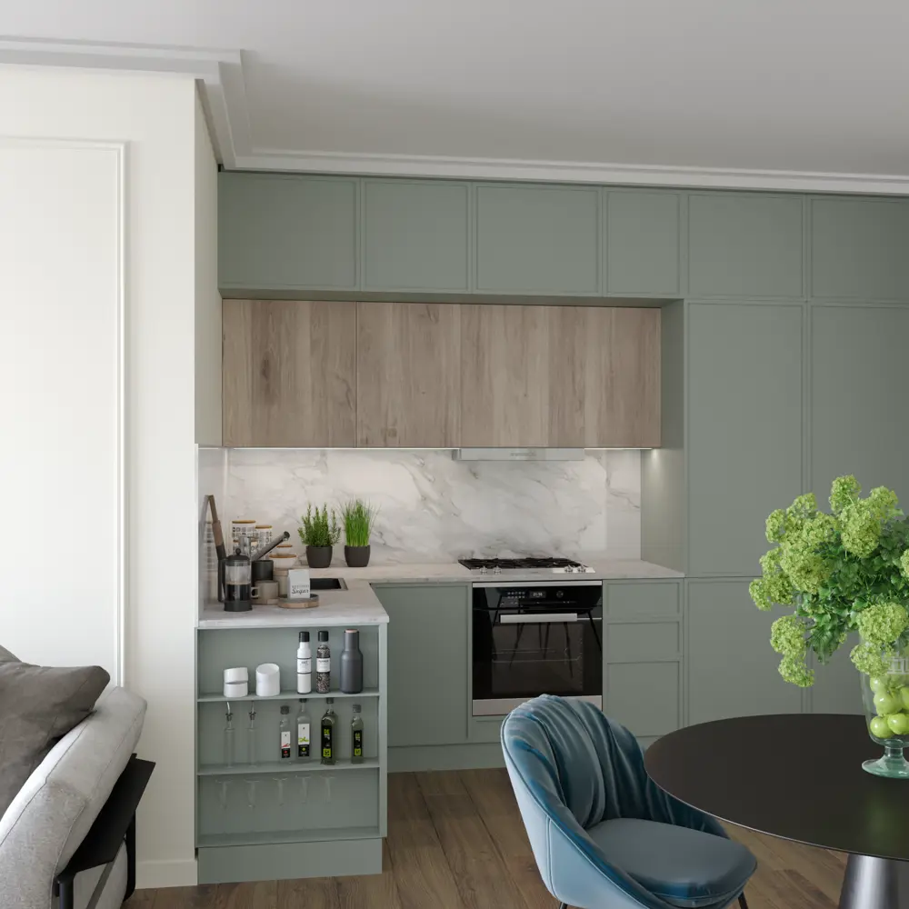 Столешница Раффиа 240x60x2 см искусственный камень цвет бежевый Santreyd STLM-2160835 - Вид №6