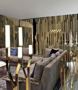 Обшивка из зеркального стекла