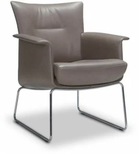 JORI Кожаное кресло с салазками и подлокотниками Aida