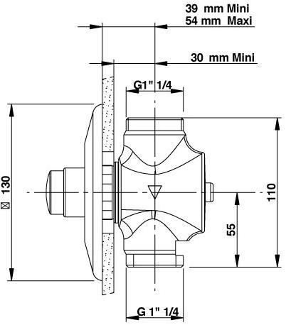 Самозакрывающийся кран Presto Eclair Built 13918 для унитаза 13918.0 - Вид №1