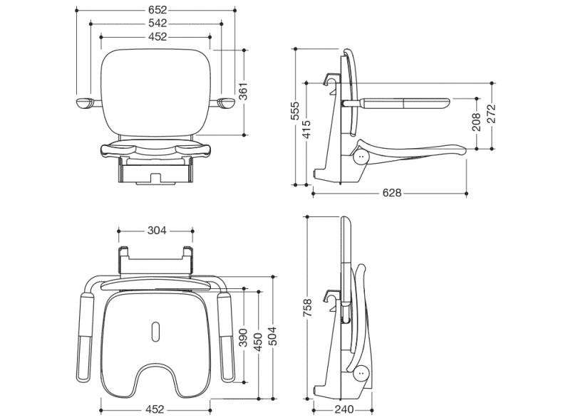 802.51.14460 Подвесное сиденье премиум-класса HEWI Sitzen  - Вид №2