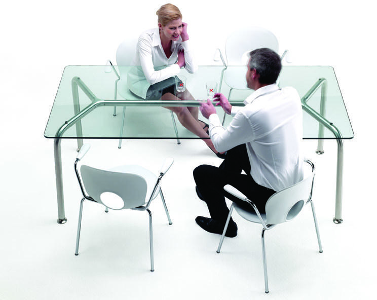 REXITE Прямоугольный стол из стали и хрусталя sun-id-1386789 - Вид №2