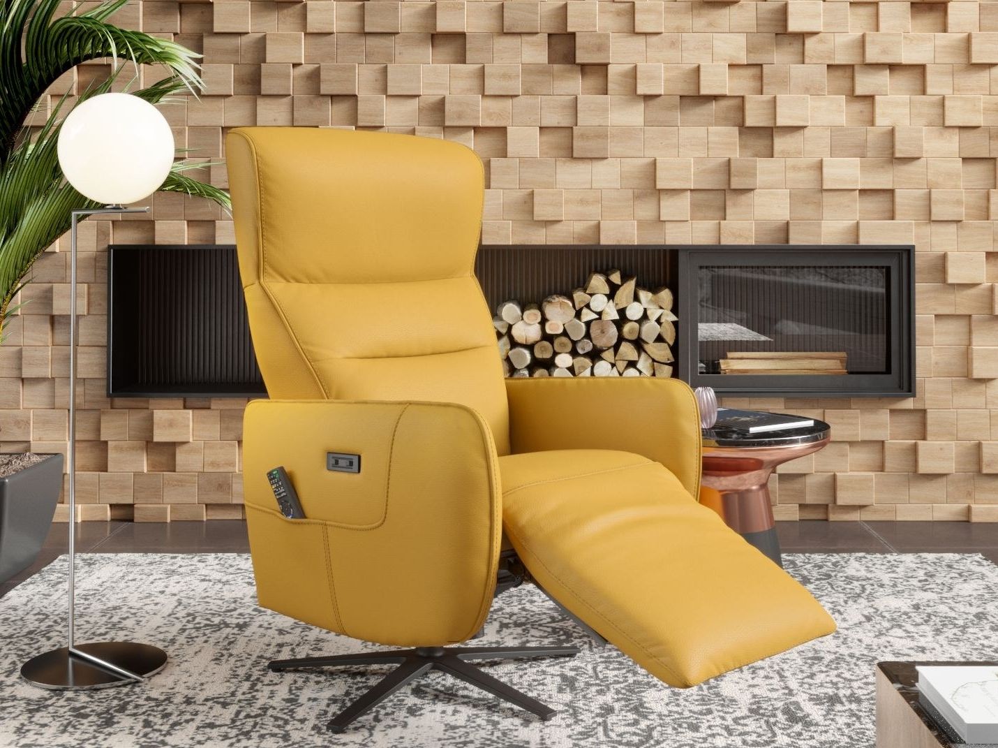 5-спицевое кожаное кресло с подлокотниками Sofanella Lucera ARCH-00093454 - Вид №1