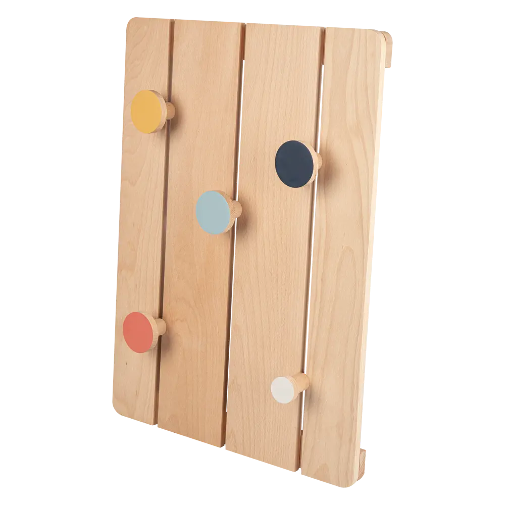 SPACEO Вешалка настенная Koloro - 5 крючков из натурального дерева 87897008 STLM-1475430