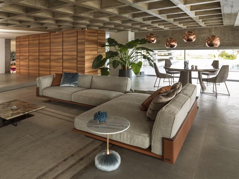 Longhi Модульный угловой диван из ткани с полкой для журналов Loveluxe 2019 – rhythm collection W 542 - Вид №1