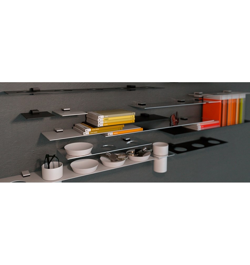 FROST Держатель для полок 3 » 2 шт. чернить Нержавеющая сталь Черный Q300303675  - Вид №2