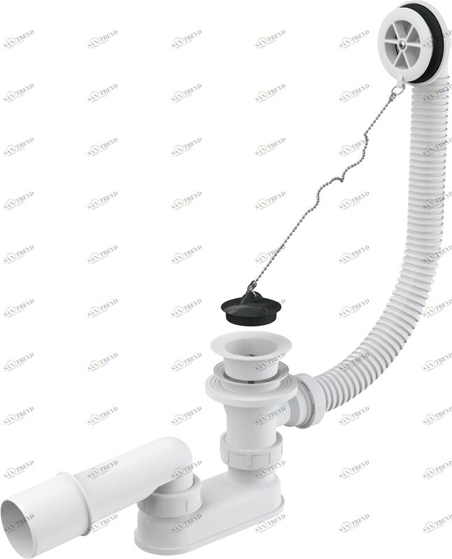 Сифон для ванны, белый ALCAPLAST A502