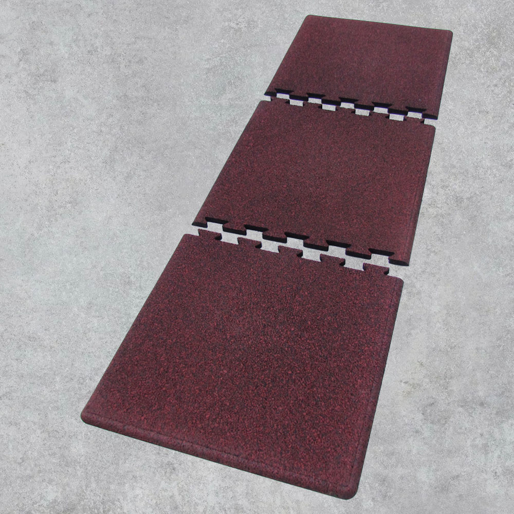 Дорожка садовая красная из 3 элементов. Резиновое покрытие ЭКОПРОФИТ ДРСКр003 - Вид №2